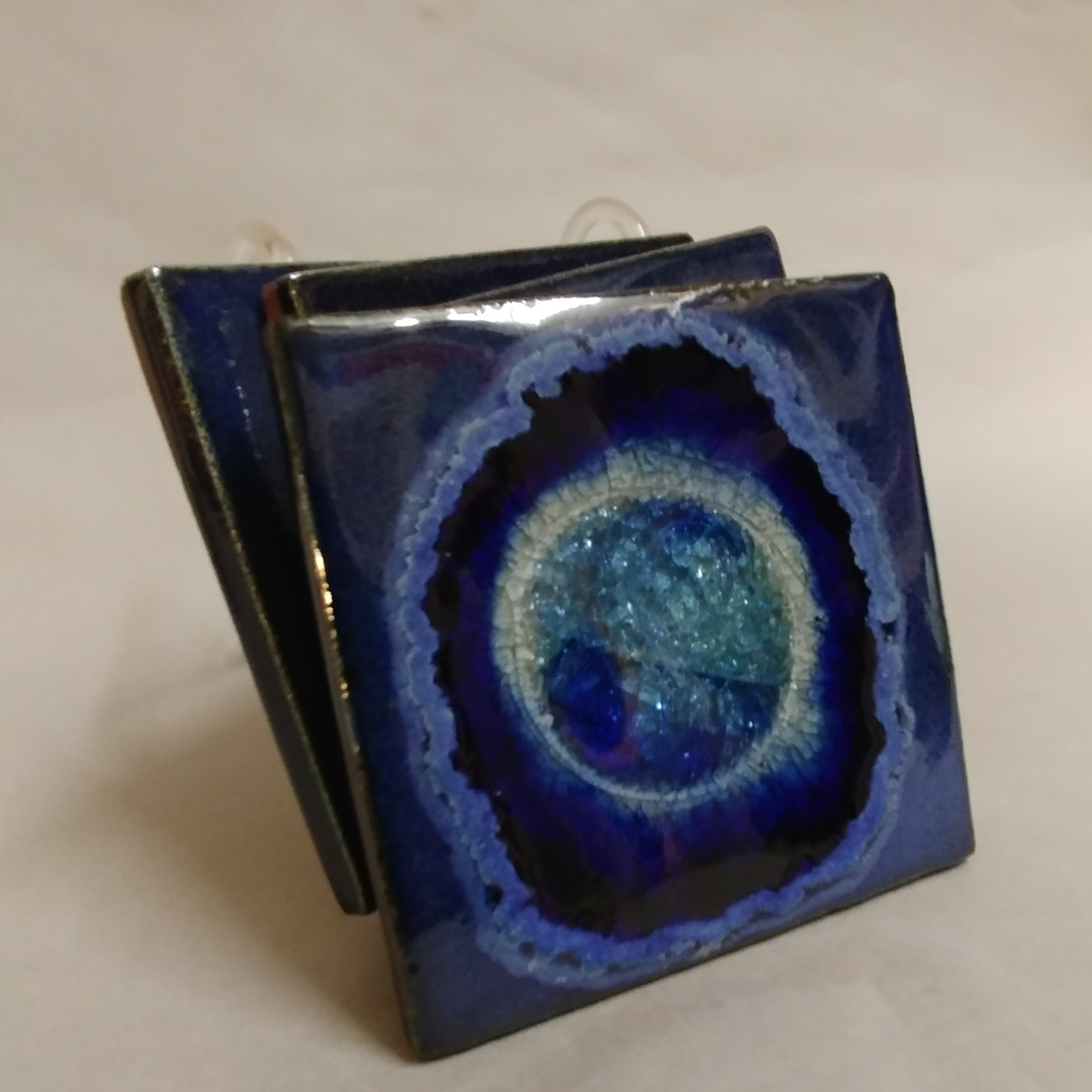 KB-587 Coasters Set of 4 Cobalt $43 at Hunter Wolff Gallery