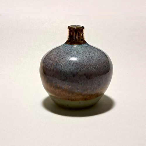 Click to view detail for  JP-010 Pottery Handmade Miniature Vase Gold, Gray-Blue, Brown, Moss $68