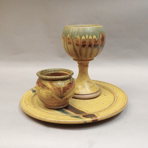Wine Goblet, Plate, Cup at Hunter Wolff Gallery