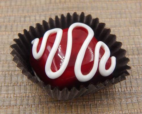 HG-007 Cherry Choc with Ribbon of White Chocolate $43 at Hunter Wolff Gallery