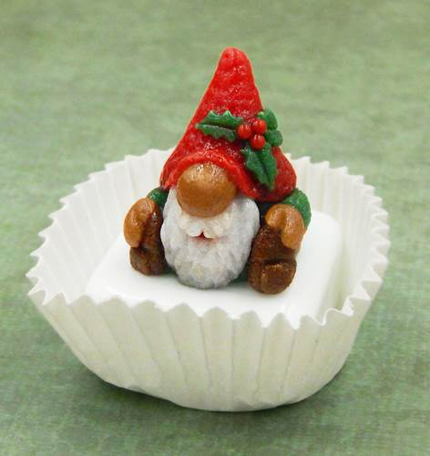 HG-050 Christmas Gnome Petit Four Chocolate $54 at Hunter Wolff Gallery