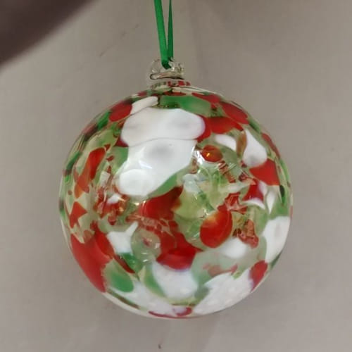 DB-262 Optic ornament, holiday colors at Hunter Wolff Gallery