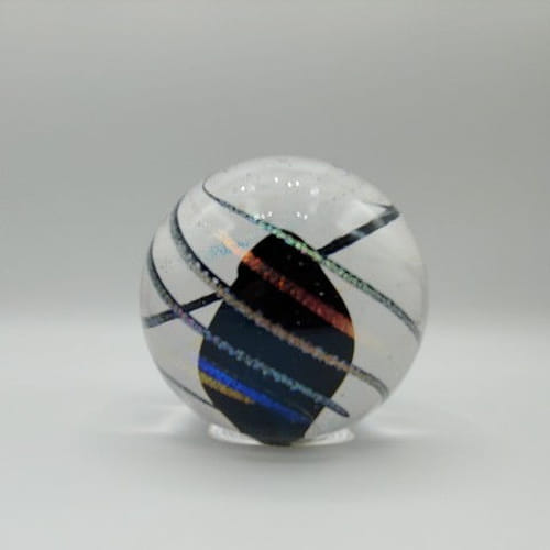 DB-381 Paperweight - Dichroic Cane Swirl $95 at Hunter Wolff Gallery