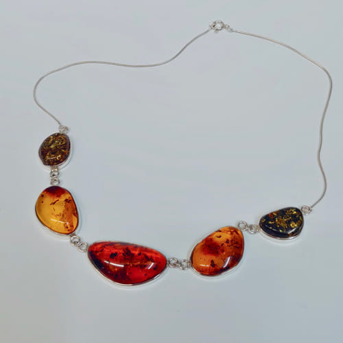 HWG-044 Necklace, 4 Irregular Shapes $326 at Hunter Wolff Gallery