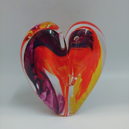 DG-050 Heart, Orange and Yellow $108 at Hunter Wolff Gallery