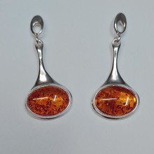 HWG-071 Earrings Dangle Oval $44 at Hunter Wolff Gallery