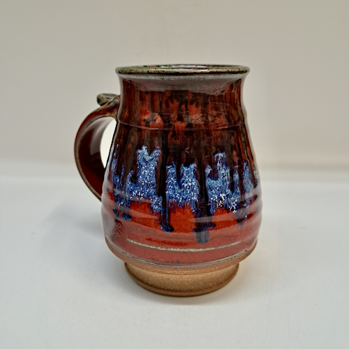 #250717 Mug Red/Blue $19 at Hunter Wolff Gallery