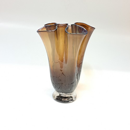 DB-749 Vase handkerchief gold brown 4x3x3 $42 at Hunter Wolff Gallery