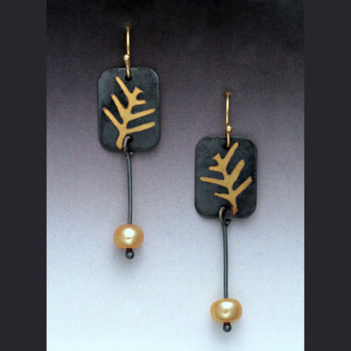 MB-E326  Earrings Branch $140 at Hunter Wolff Gallery