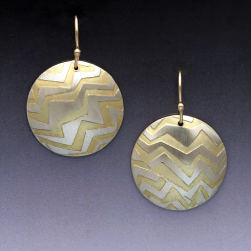 MB-E407 Earrings Large Brass Discs  $42 at Hunter Wolff Gallery