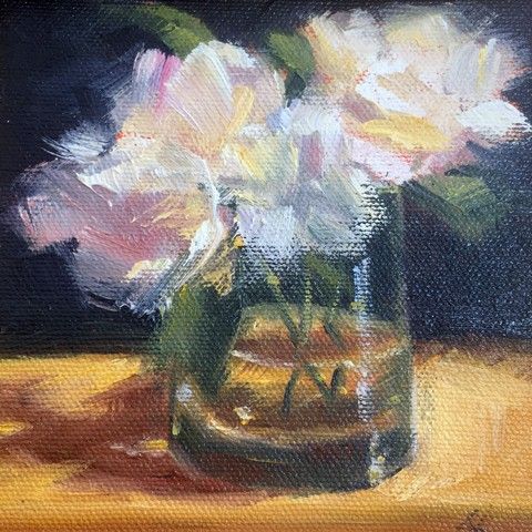 Bright Posies 5x5 at Hunter Wolff Gallery