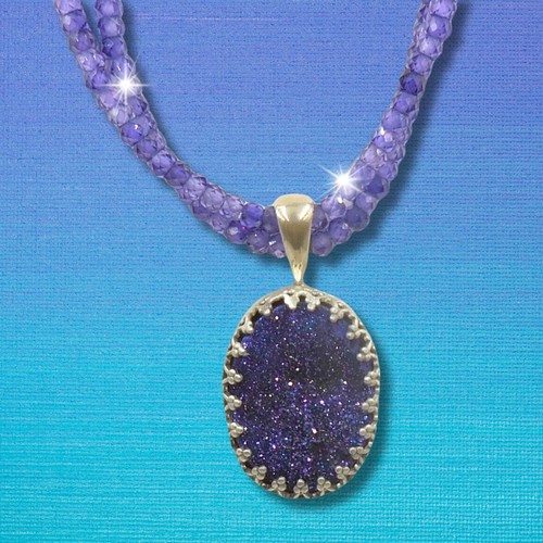 DKC-2077 Pendant, Purple Druzy $225 at Hunter Wolff Gallery