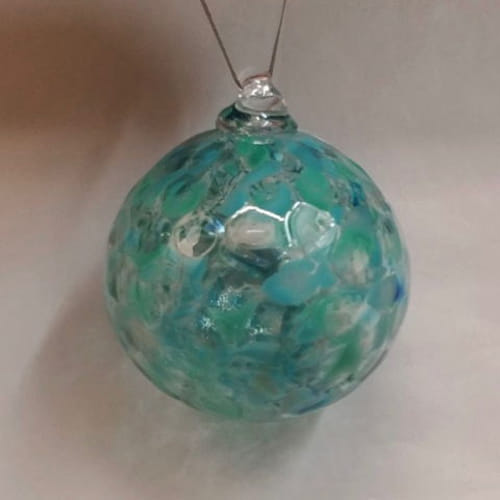 DB-324 Ornament, Optic - teal at Hunter Wolff Gallery