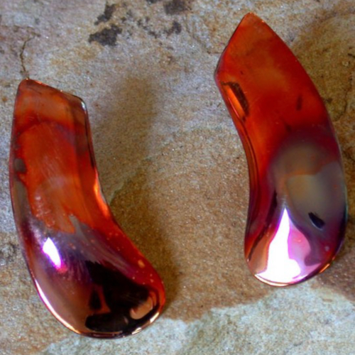 EC-180 Earrings Iridescent Copper $137 at Hunter Wolff Gallery