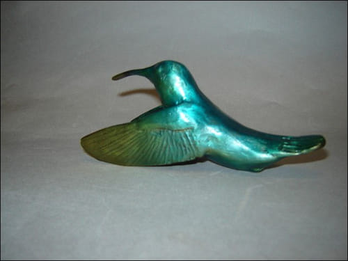 FL045 Hummingbird, Teal at Hunter Wolff Gallery