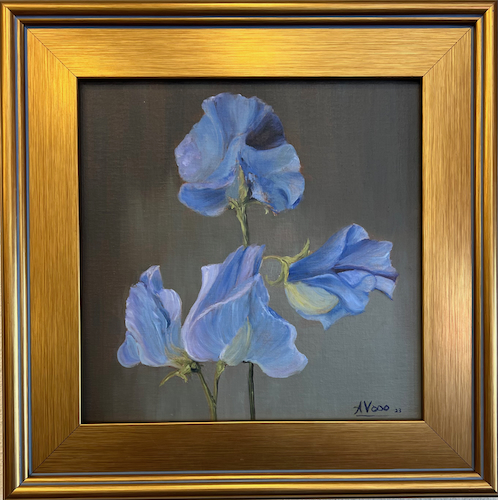 Sweet Pea 12x12 $450 at Hunter Wolff Gallery