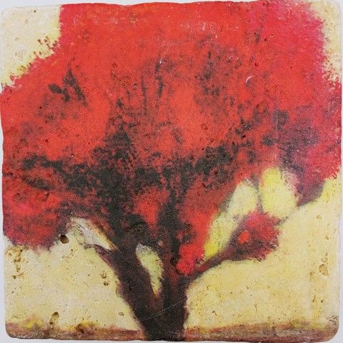 JS018 Coaster Autumn Reds 6x6 $38 at Hunter Wolff Gallery