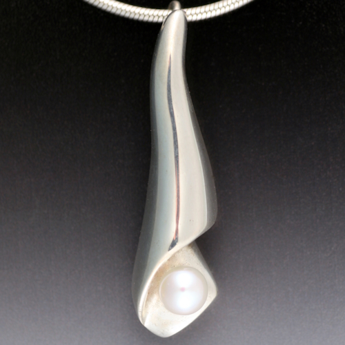 MB-P7A Pendant Eternity with Akoya pearl $362 at Hunter Wolff Gallery