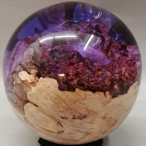 SH007 Sphere 5 Purple 5x5 at Hunter Wolff Gallery