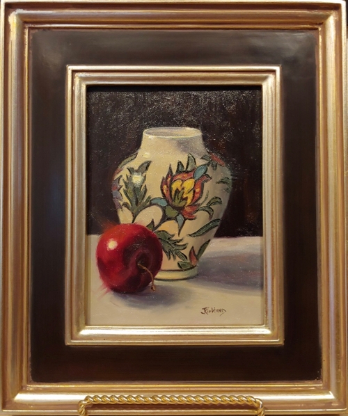 Vase and Red Plum 8x6  $345 at Hunter Wolff Gallery