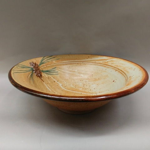 Bowl with Pine Cone Motif at Hunter Wolff Gallery