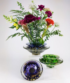 GBG-024 Ikebana Bowl Blue, Small $125 at Hunter Wolff Gallery