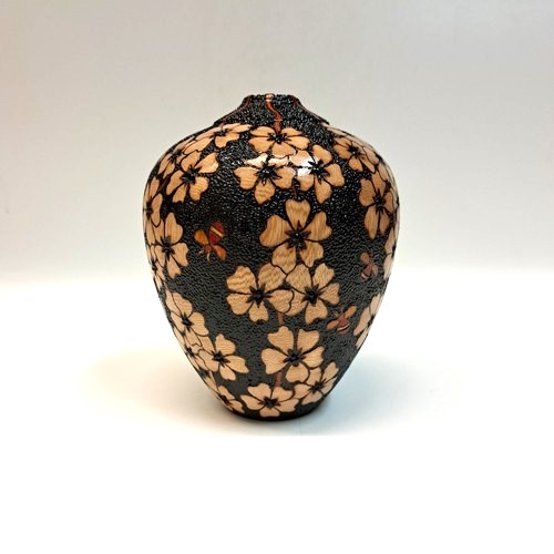 VL-005 Vase, Flower Series 5.5x4.5 $320 at Hunter Wolff Gallery