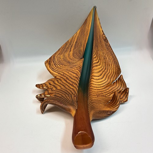 GBG-019 Leaf, Arbor Sculpture Gold, Sage, Topaz $635 at Hunter Wolff Gallery