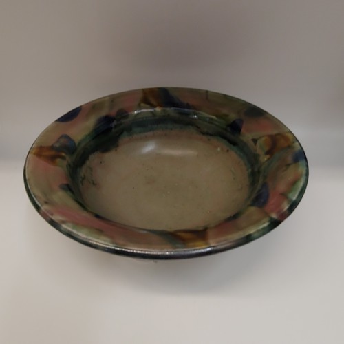 Click to view detail for #220402 Bowl Green & Mauve 10x3 $19.50