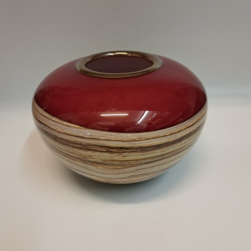 GBG-029 Sphere Bowl, Ruby Strata $430 by GARTNER BLADE