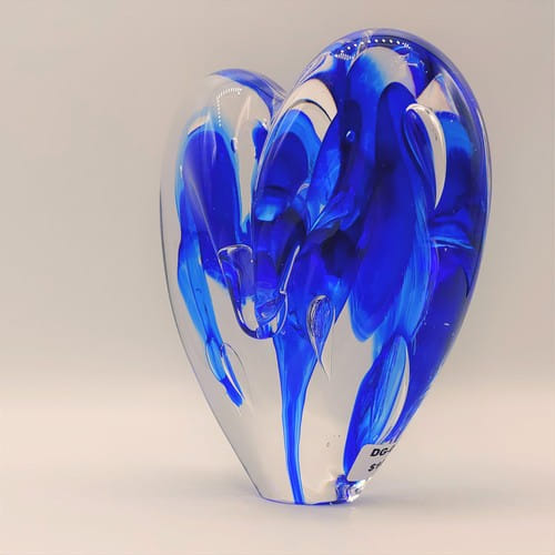 DG-032 Heart Blue Cobalt 4.5  $110 at Hunter Wolff Gallery