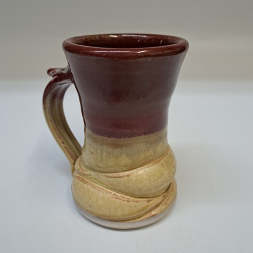 #260204 Mug Tan and Dark Red $22 at Hunter Wolff Gallery