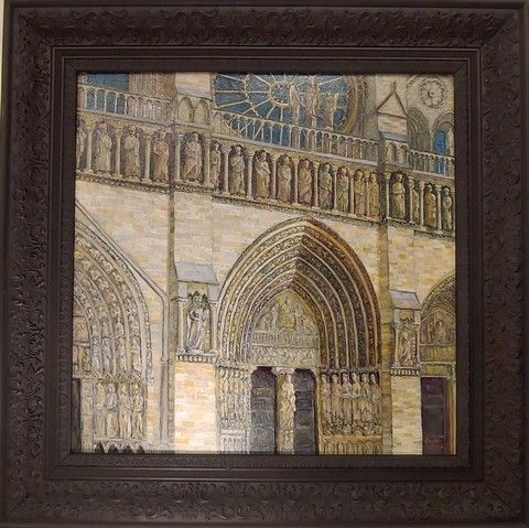 Notre-Dame de Paris 24x24  $1800 at Hunter Wolff Gallery