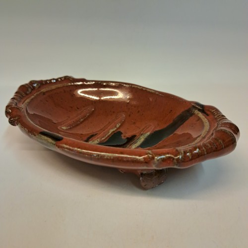 #241105 Soap Dish Red/Black $9.50 at Hunter Wolff Gallery