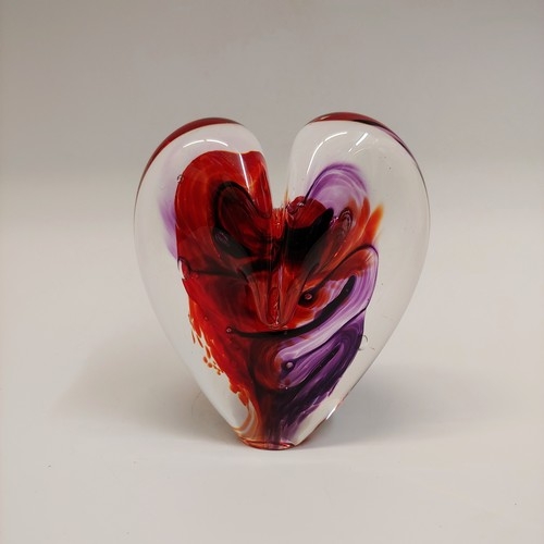 DG-069 Heart Red & Purple $110 at Hunter Wolff Gallery