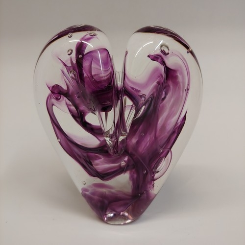 DG-070 Heart Purple and Lavender $110 at Hunter Wolff Gallery