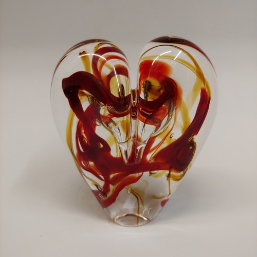 DG-071 Heart Red and Amber $110 at Hunter Wolff Gallery