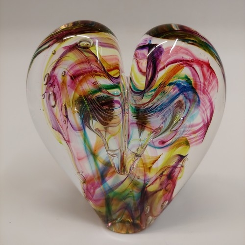 Click to view detail for DG-076 Heart Multi-Color Swirl $110