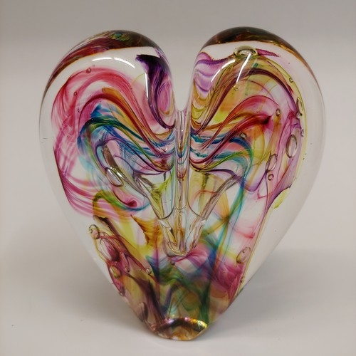 DG-076 Heart Multi-Color Swirl $110 at Hunter Wolff Gallery