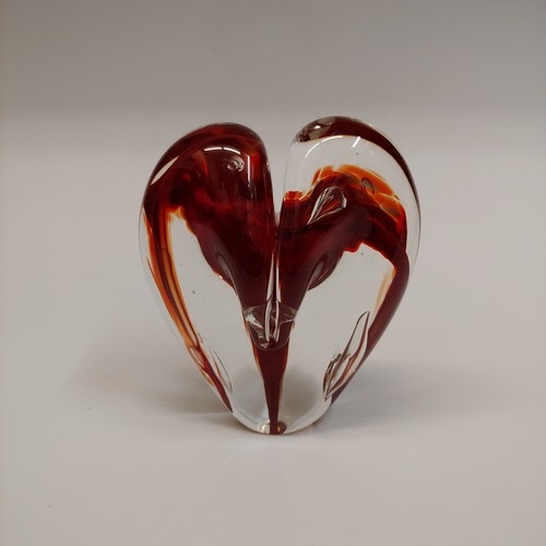 DG-078 Heart Red & Rust $110 at Hunter Wolff Gallery