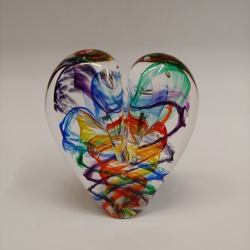 Click to view detail for DG-079 Heart Rainbow Ribbons $110