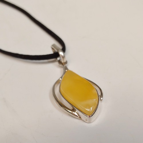 HWG-102 Pendant Yellow Leaf Shape $74 at Hunter Wolff Gallery