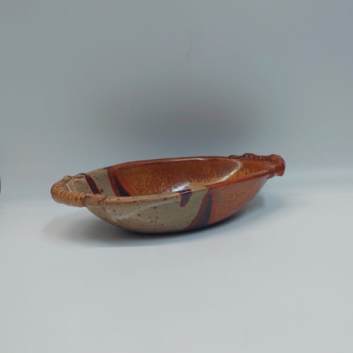 Click to view detail for #220211 Biscuit Bowl Rust/Sand/Brown $14.50