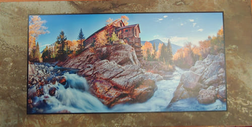 Click to view detail for Crystal Mill Panorama Stone Plaque 12x24 $180
