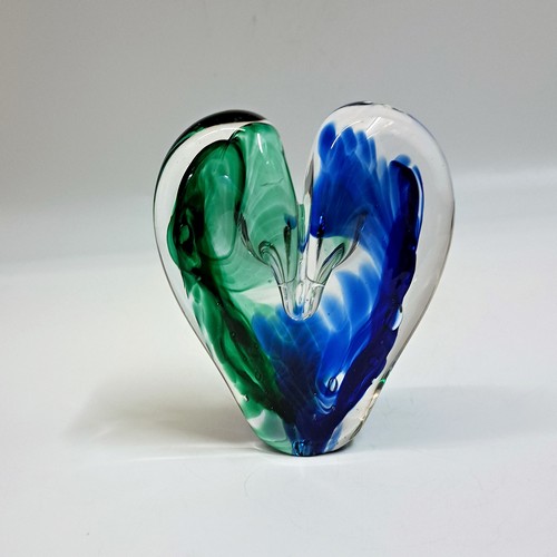 DG-117 Heart Cobalt & Green $110 at Hunter Wolff Gallery