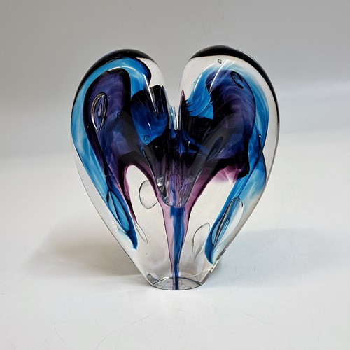 DG-118 Heart Purple & Aqua $110 at Hunter Wolff Gallery