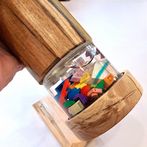 SC-119 Kaleidoscope Exotic Hardwoods, White Oak, Mesquite & Resin  $176 at Hunter Wolff Gallery