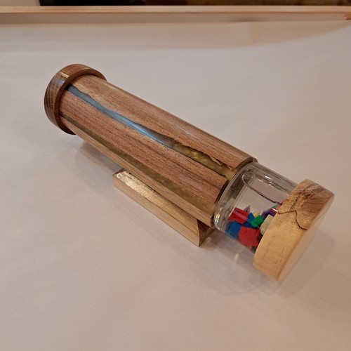 SC-119 Kaleidoscope Exotic Hardwoods, White Oak, Mesquite & Resin  $176 at Hunter Wolff Gallery