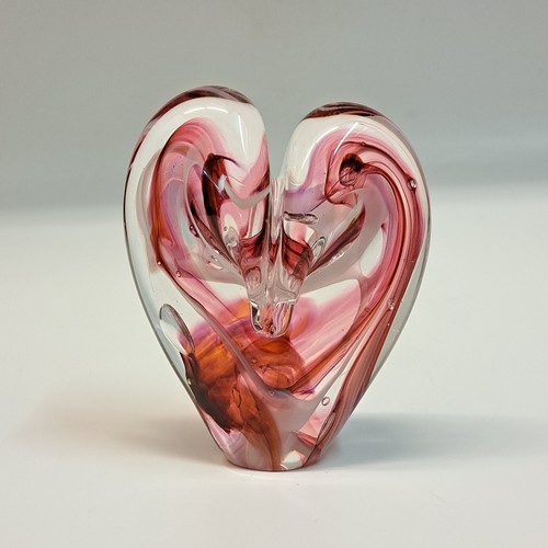 DG-127 Blown Glass Heart Candy Cane $112 at Hunter Wolff Gallery