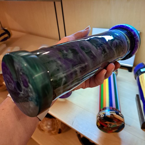 SC-129 Kaleidoscope Resin, Purple & Green $178 at Hunter Wolff Gallery